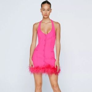 Pink Feather Dress